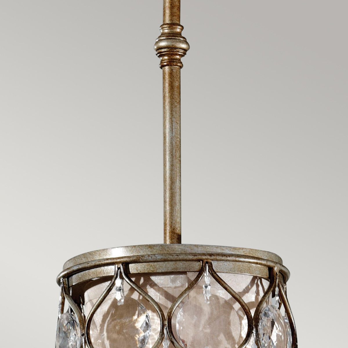 Lucia 1-flammige Mini-Pendelleuchte - Brüniertes Silber - Elsteadlighting - leuchtengrosshandel24