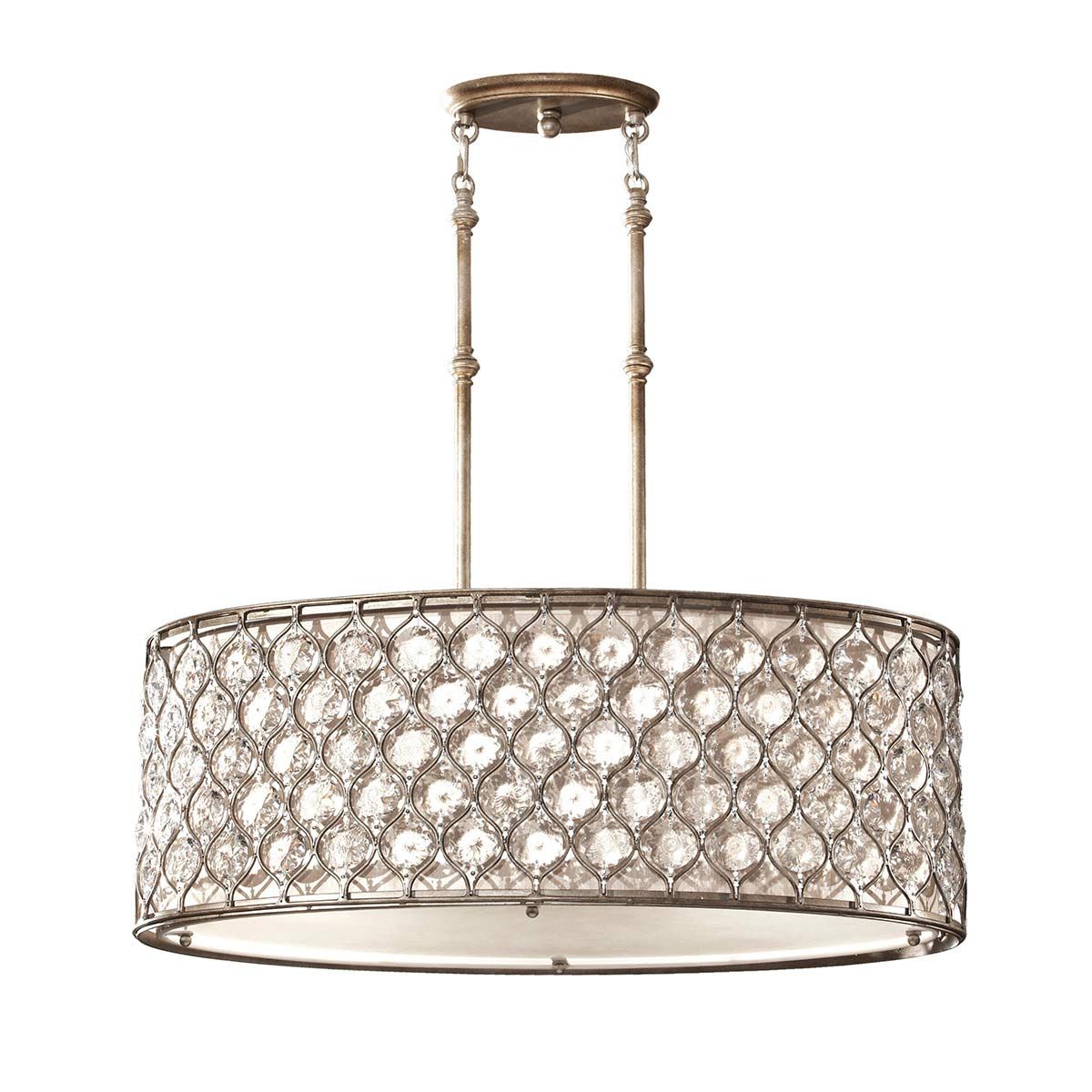 Lucia 3-flammige Pendelleuchte - Brüniertes Silber - Elsteadlighting - leuchtengrosshandel24