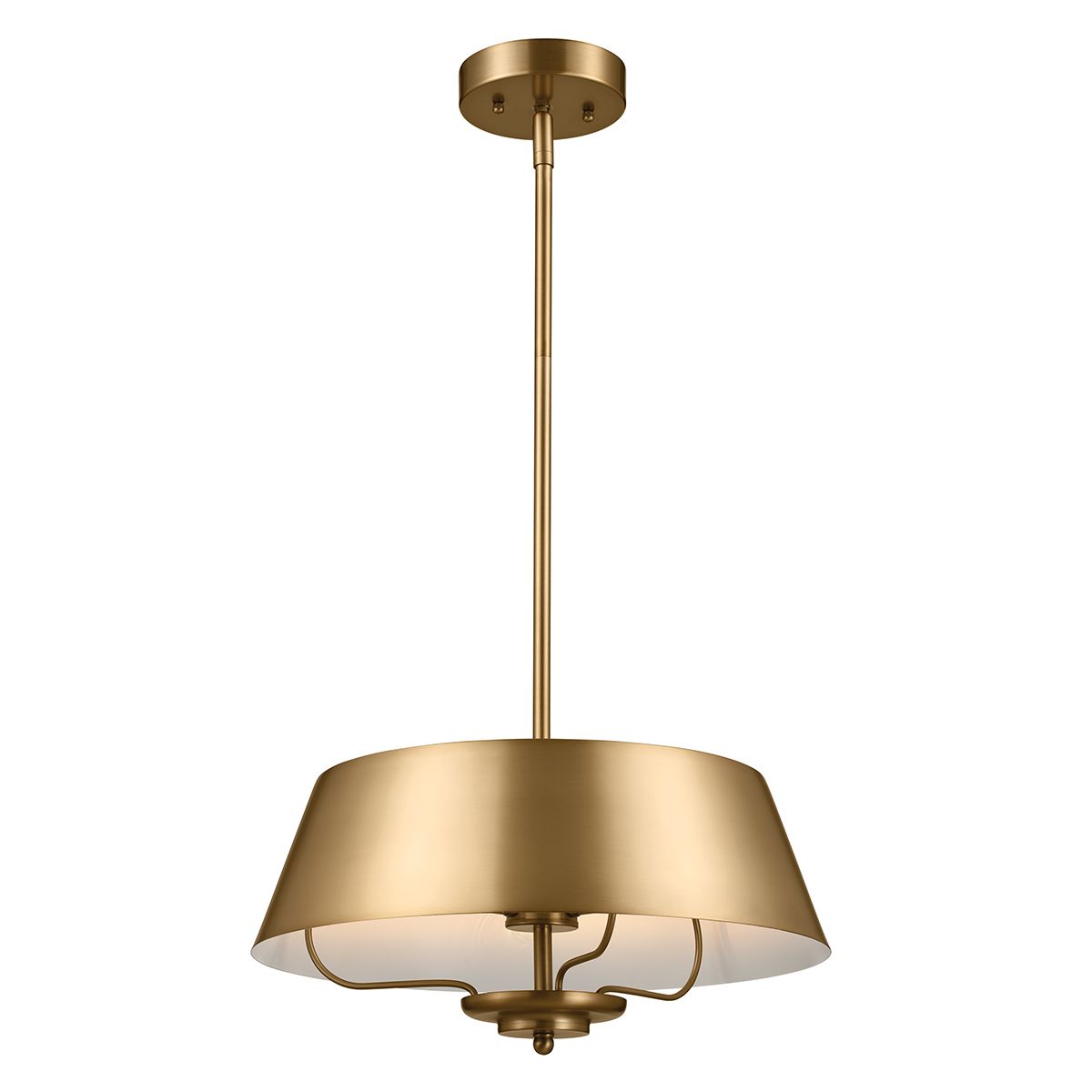Luella 3lt Pendelleuchte mit zwei Halterungen, gebürstetes Naturmessing - Elsteadlighting - leuchtengrosshandel24