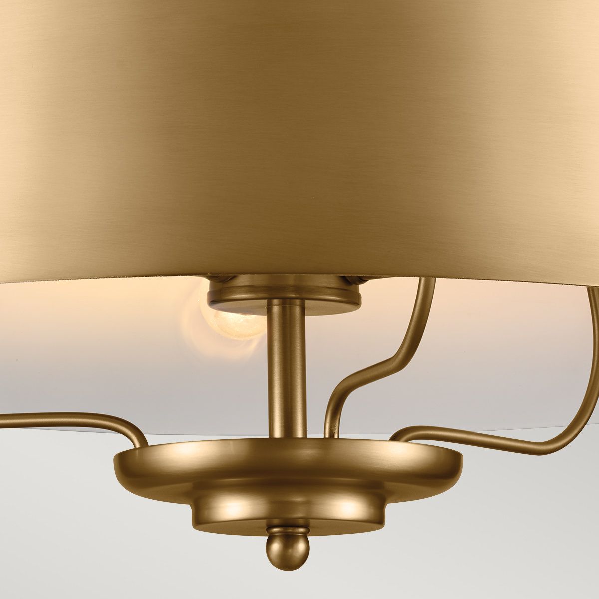 Luella 3lt Pendelleuchte mit zwei Halterungen, gebürstetes Naturmessing - Elsteadlighting - leuchtengrosshandel24