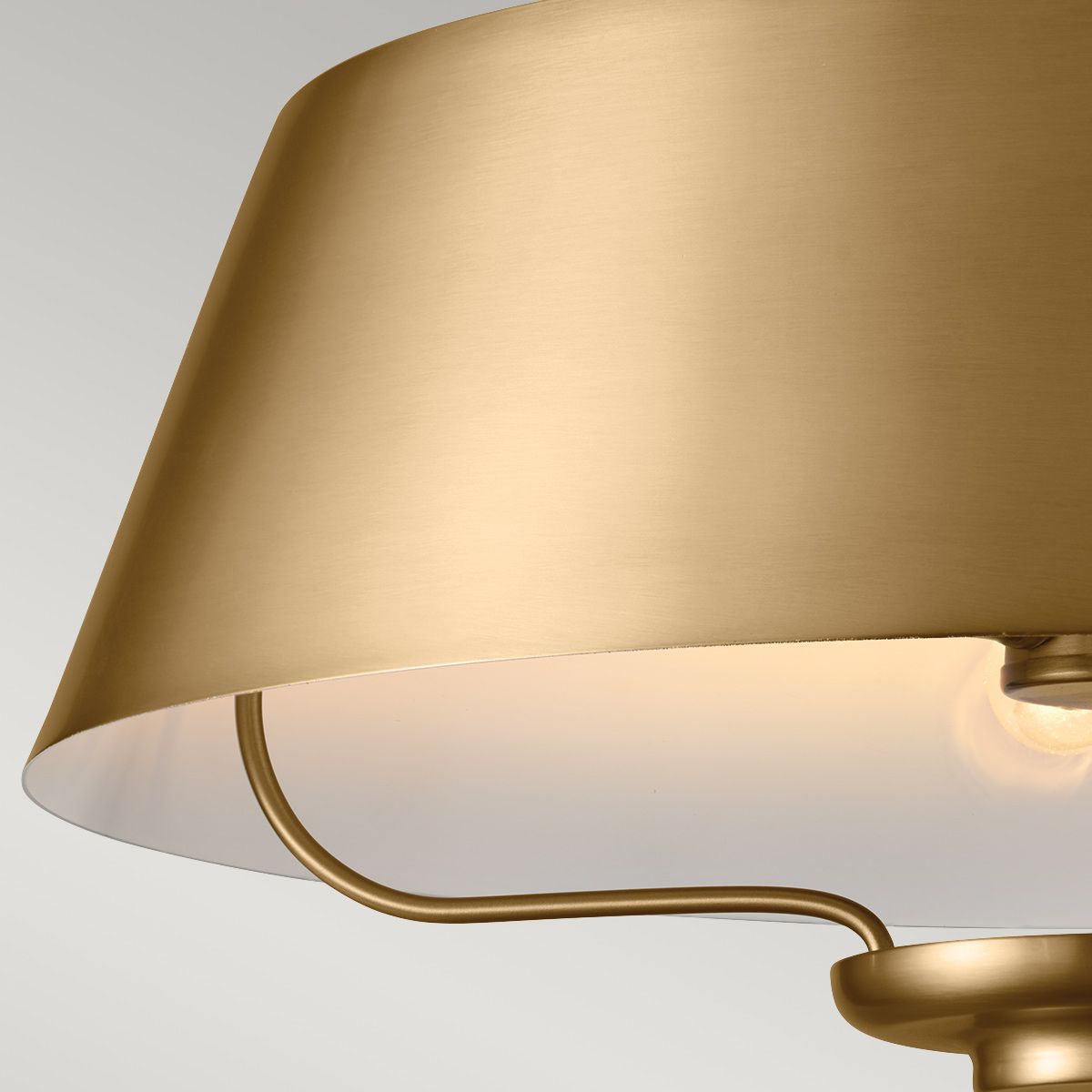 Luella 3lt Pendelleuchte mit zwei Halterungen, gebürstetes Naturmessing - Elsteadlighting - leuchtengrosshandel24