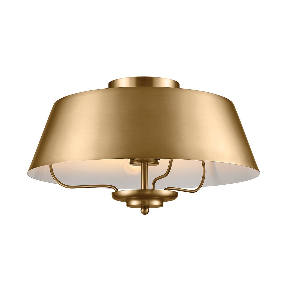 Luella 3lt Pendelleuchte mit zwei Halterungen, gebürstetes Naturmessing - Elsteadlighting - leuchtengrosshandel24