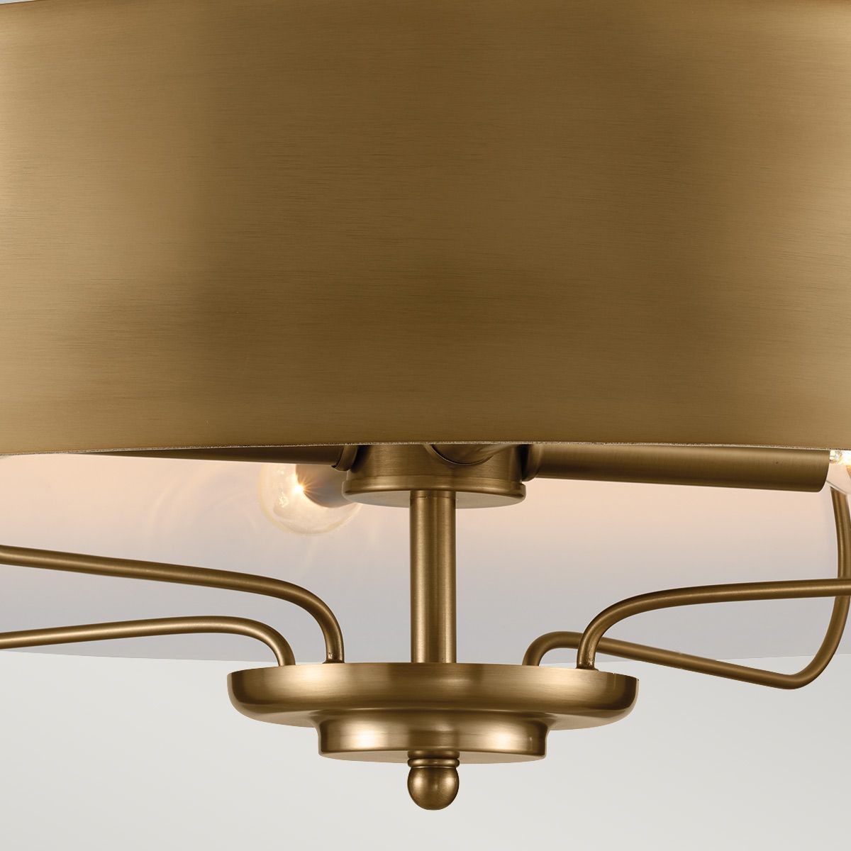 Luella 4lt Pendelleuchte mit zwei Halterungen, gebürstetes Naturmessing - Elsteadlighting - leuchtengrosshandel24