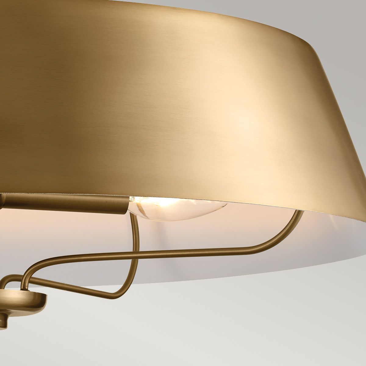 Luella 4lt Pendelleuchte mit zwei Halterungen, gebürstetes Naturmessing - Elsteadlighting - leuchtengrosshandel24
