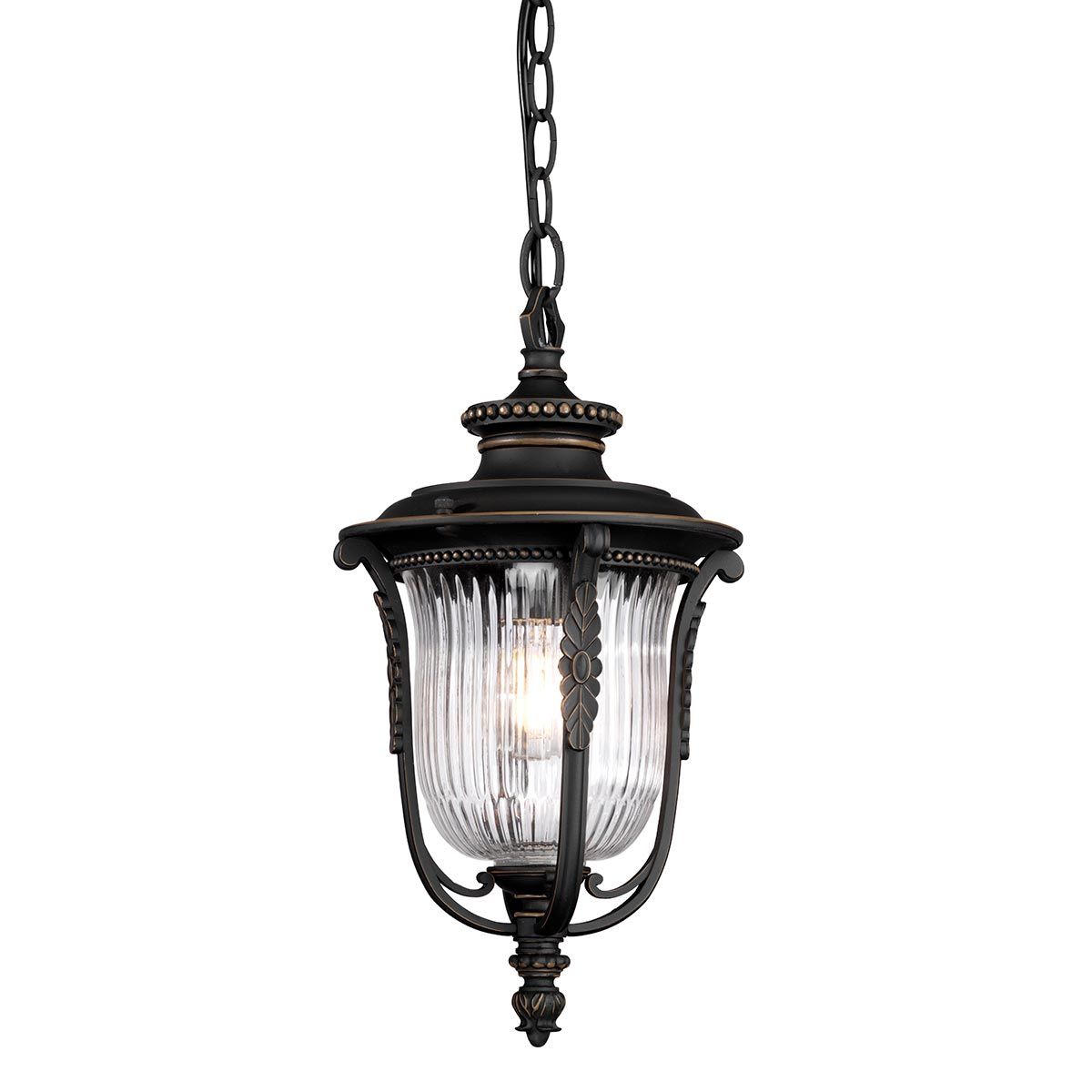 Luverne 1 - flammige mittelgroße Kettenlaterne - geriebene Bronze - Elsteadlighting - KL - LUVERNE8 - M