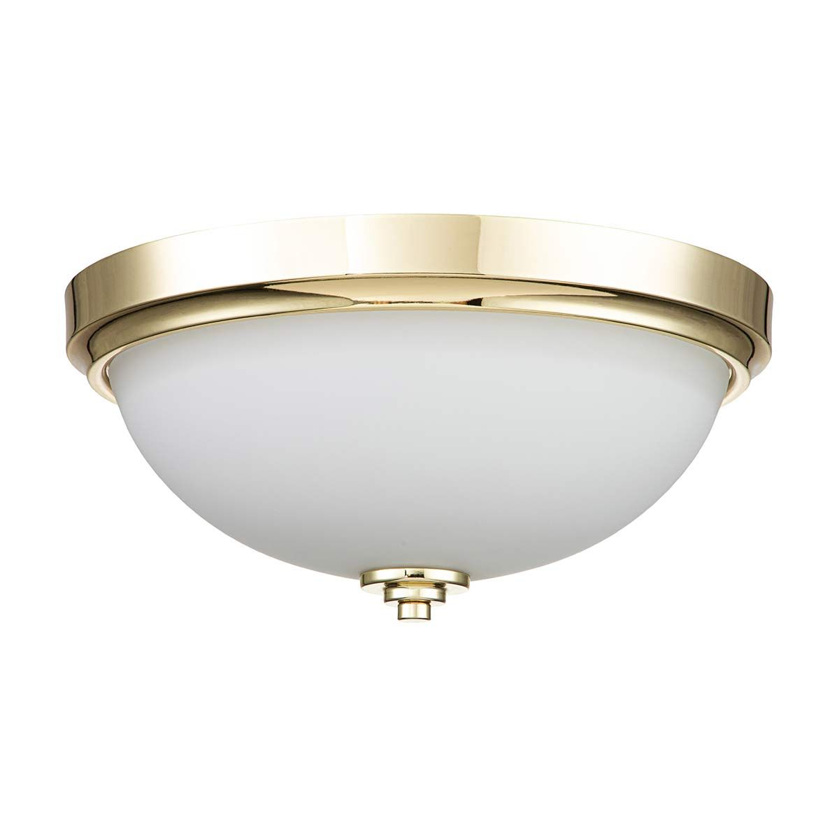 Malibu 2-flammige Deckenleuchte - Messing poliert - Elsteadlighting - leuchtengrosshandel24