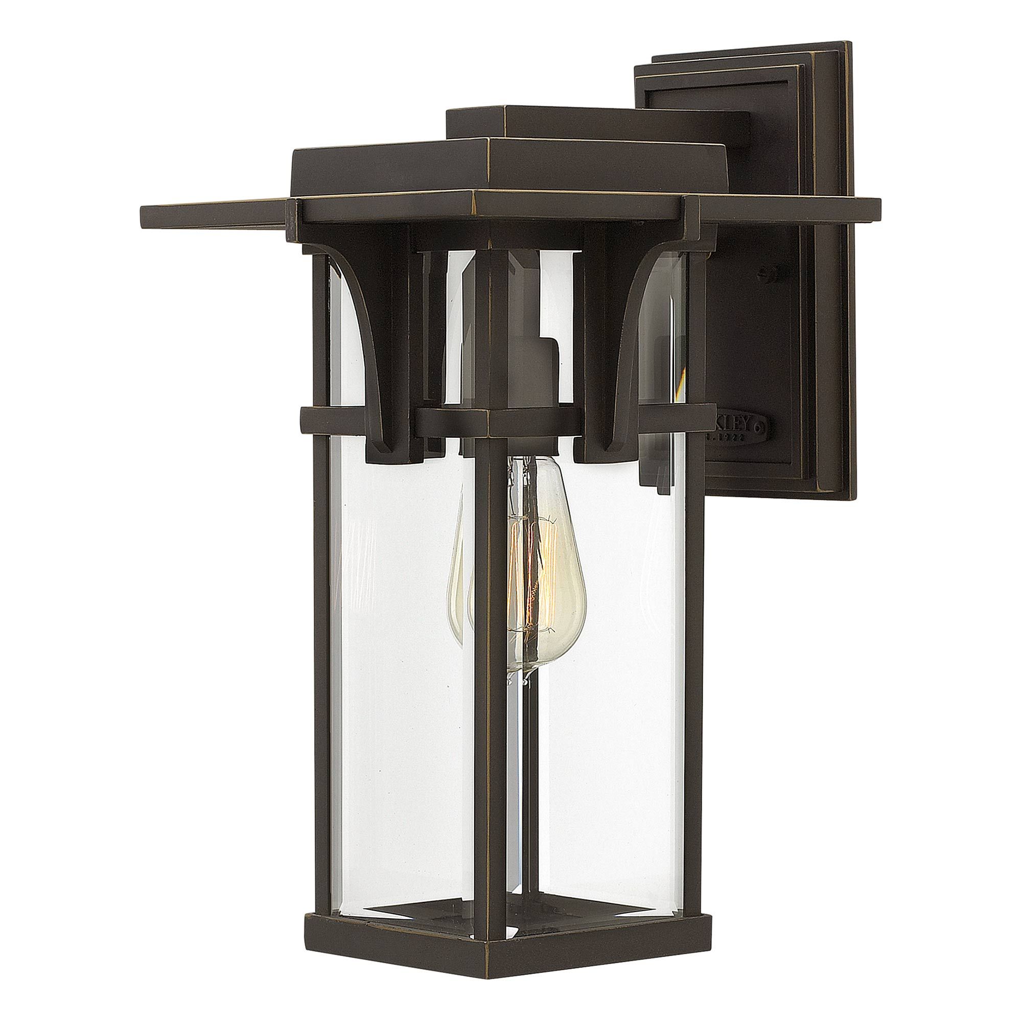 Manhattan 1 - flammige mittelgroße Wandlaterne - geölte Bronze - Elsteadlighting - HK - MANHATTAN2 - M