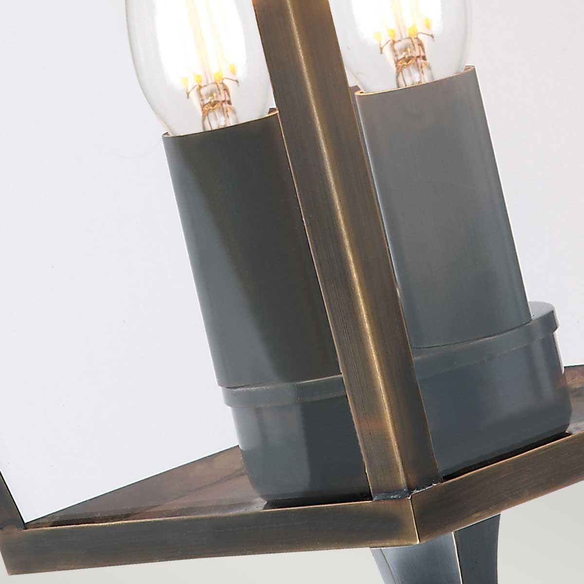 Mansion House Wandlaterne mit 3 Lichtern, gealtertes Messing - Elsteadlighting - MANSION - HOUSE - WB1 - BR