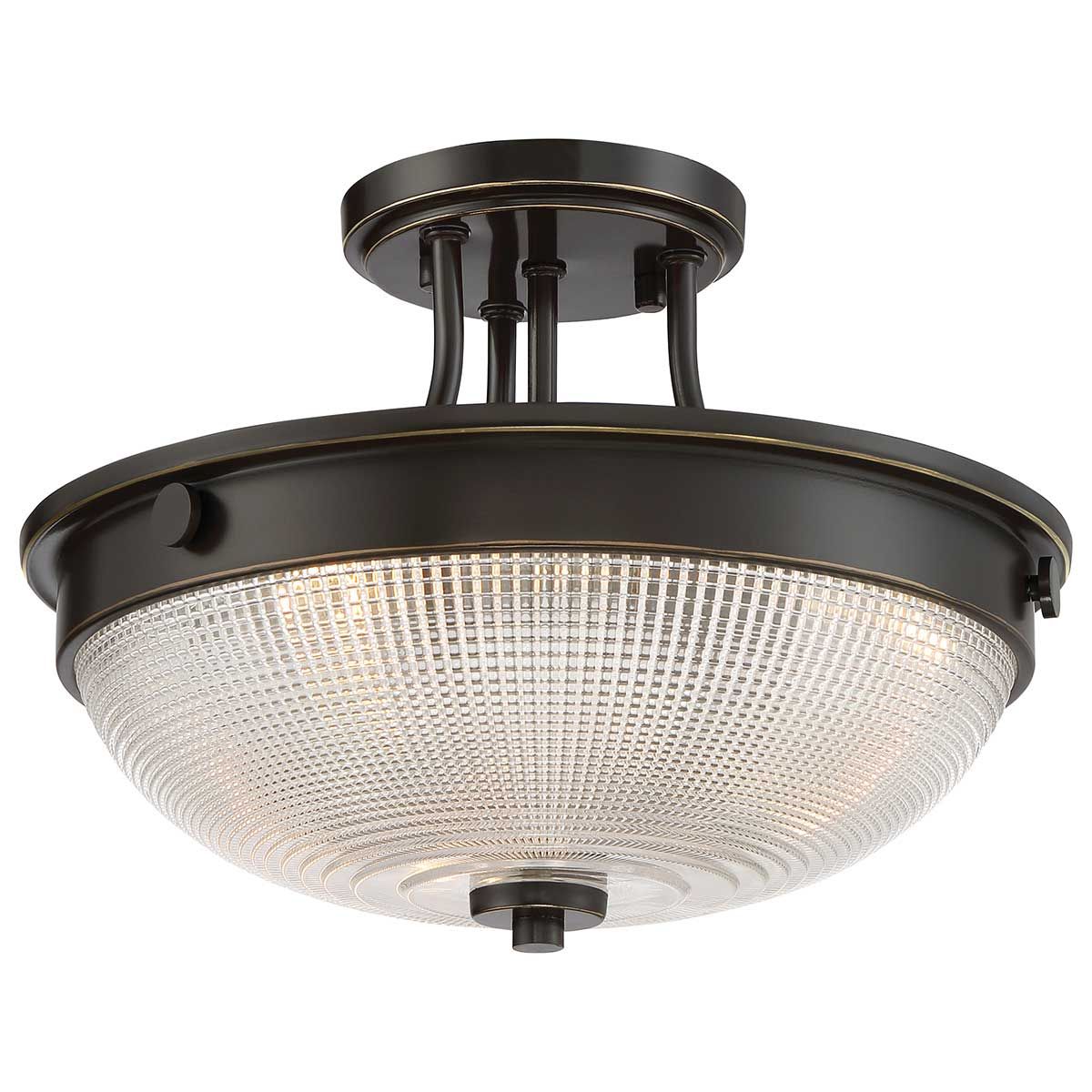 Mantle 2-flammig, halbbündig - Palladian Bronze - Elsteadlighting - leuchtengrosshandel24