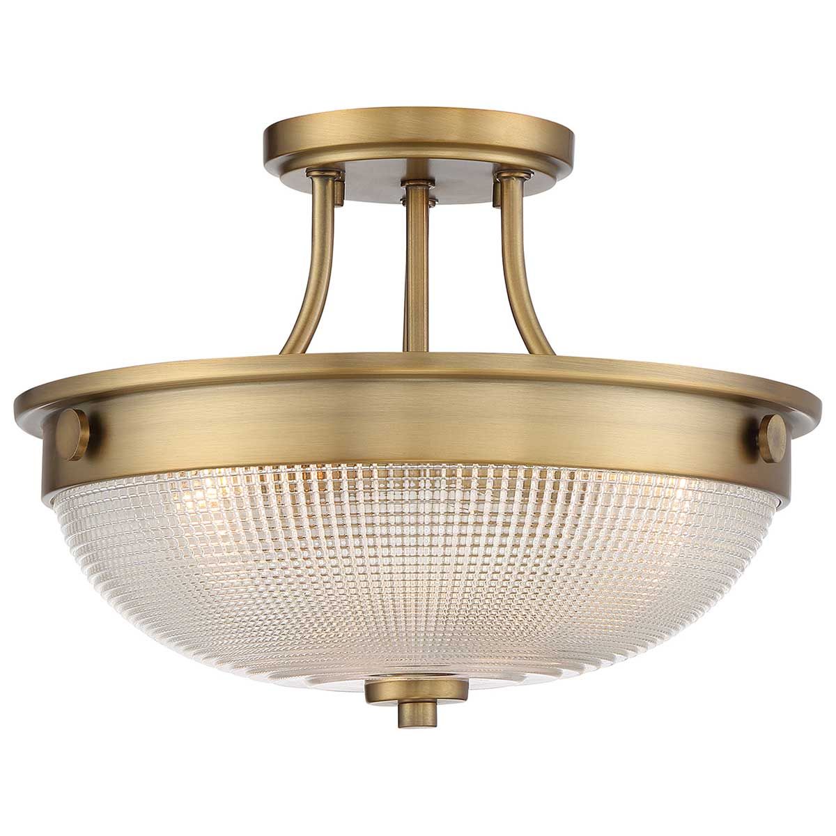Mantle 2-flammig, halbbündig - verwittertes Messing - Elsteadlighting - leuchtengrosshandel24