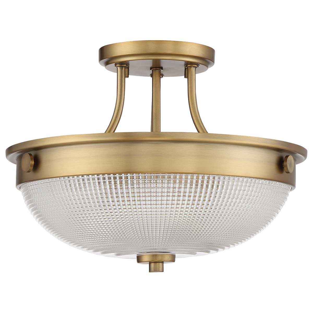 Mantle 2-flammig, halbbündig - verwittertes Messing - Elsteadlighting - leuchtengrosshandel24