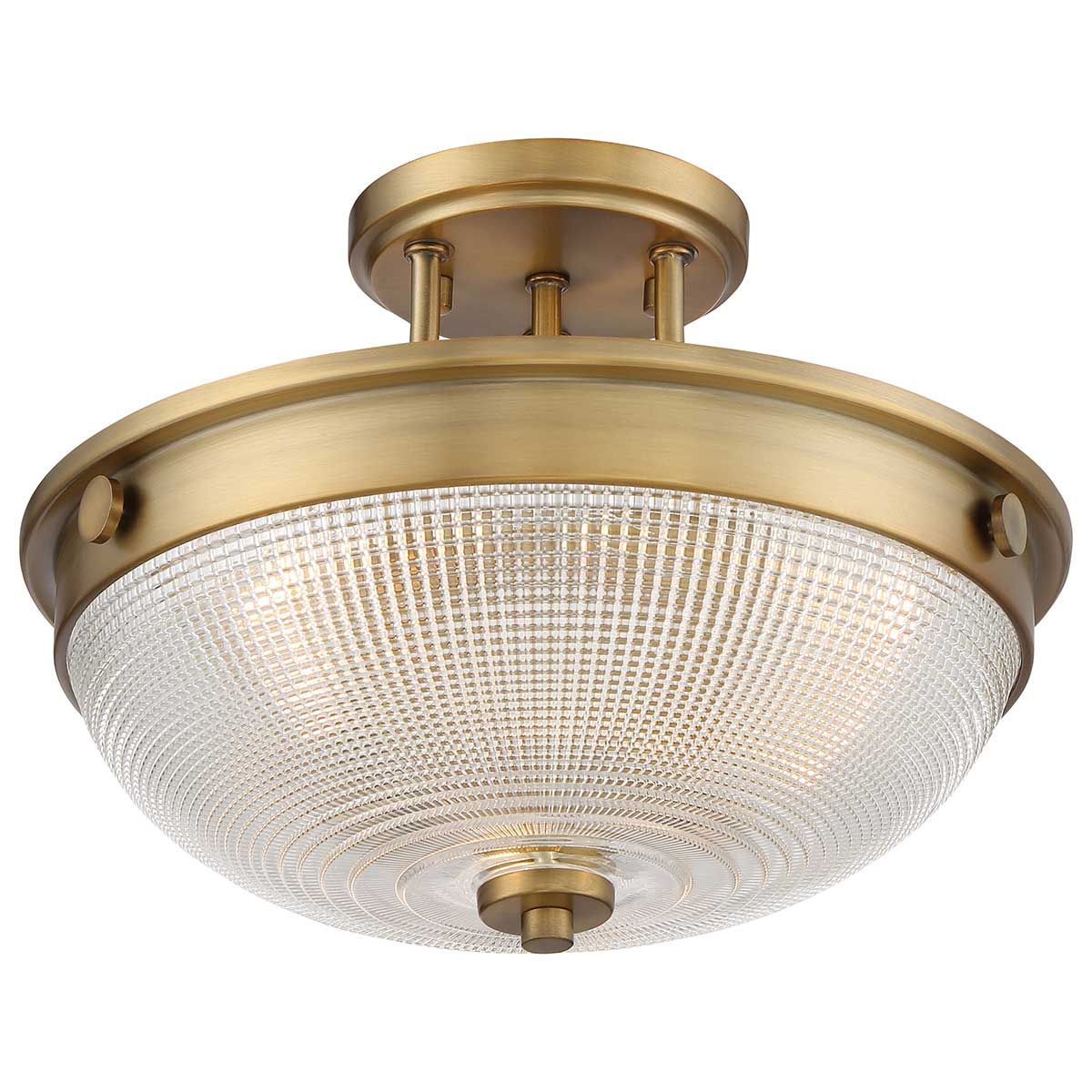 Mantle 2-flammig, halbbündig - verwittertes Messing - Elsteadlighting - leuchtengrosshandel24