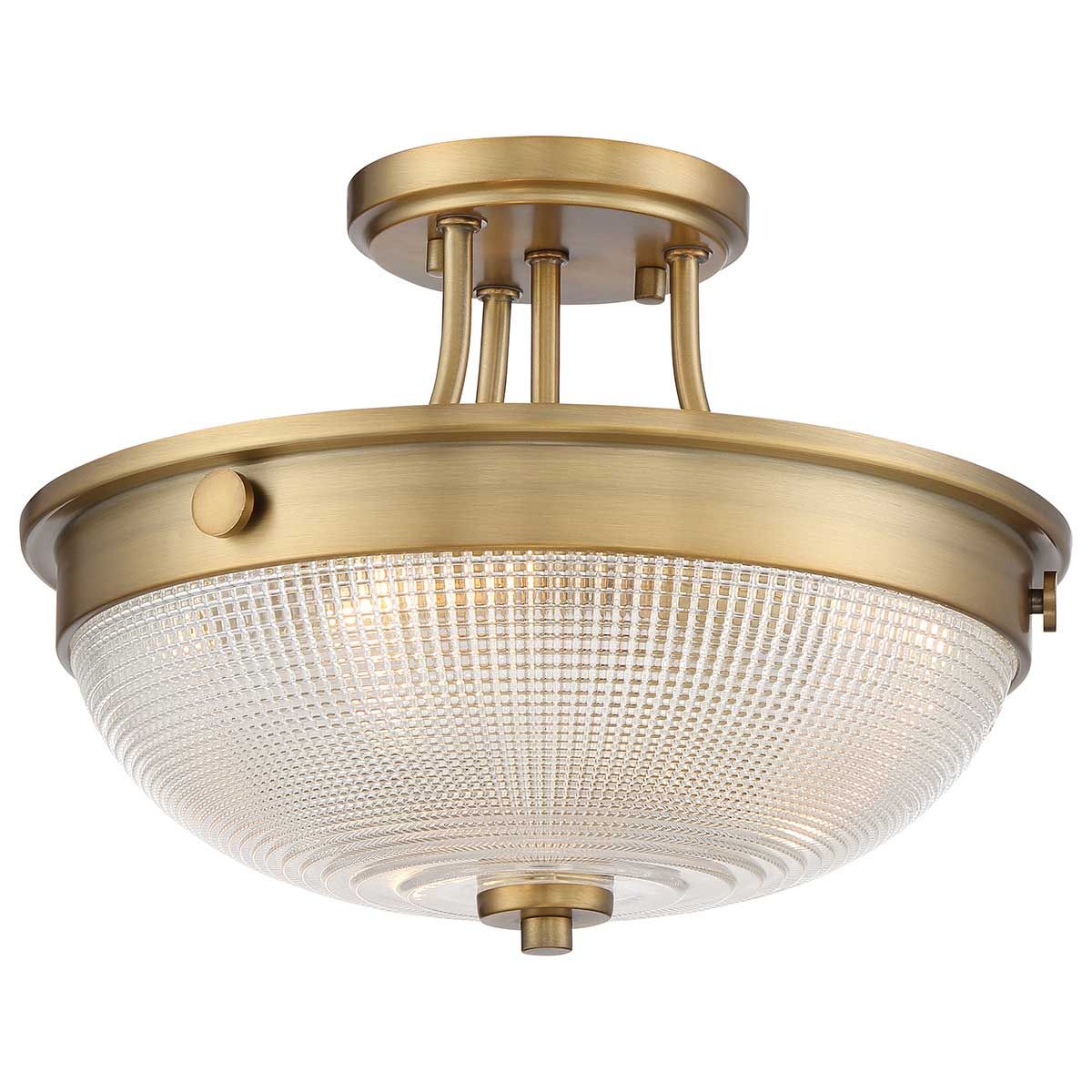 Mantle 2-flammig, halbbündig - verwittertes Messing - Elsteadlighting - leuchtengrosshandel24