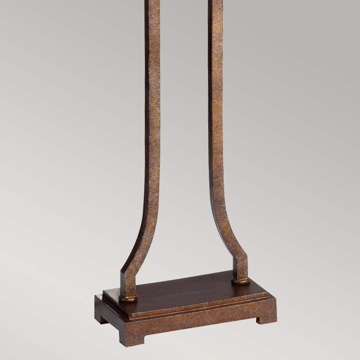 Marcella 1-flammige Stehlampe - Britische Bronze/Oxidierte Bronze mit hellgoldenem Schirm - Elsteadlighting - leuchtengrosshandel24