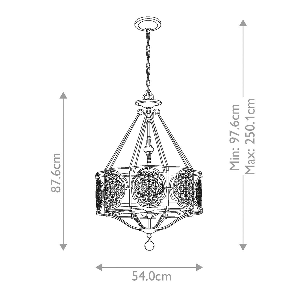 Marcella 3-flammige Pendelleuchte - Britische Bronze/Oxidierte Bronze - Elsteadlighting - leuchtengrosshandel24