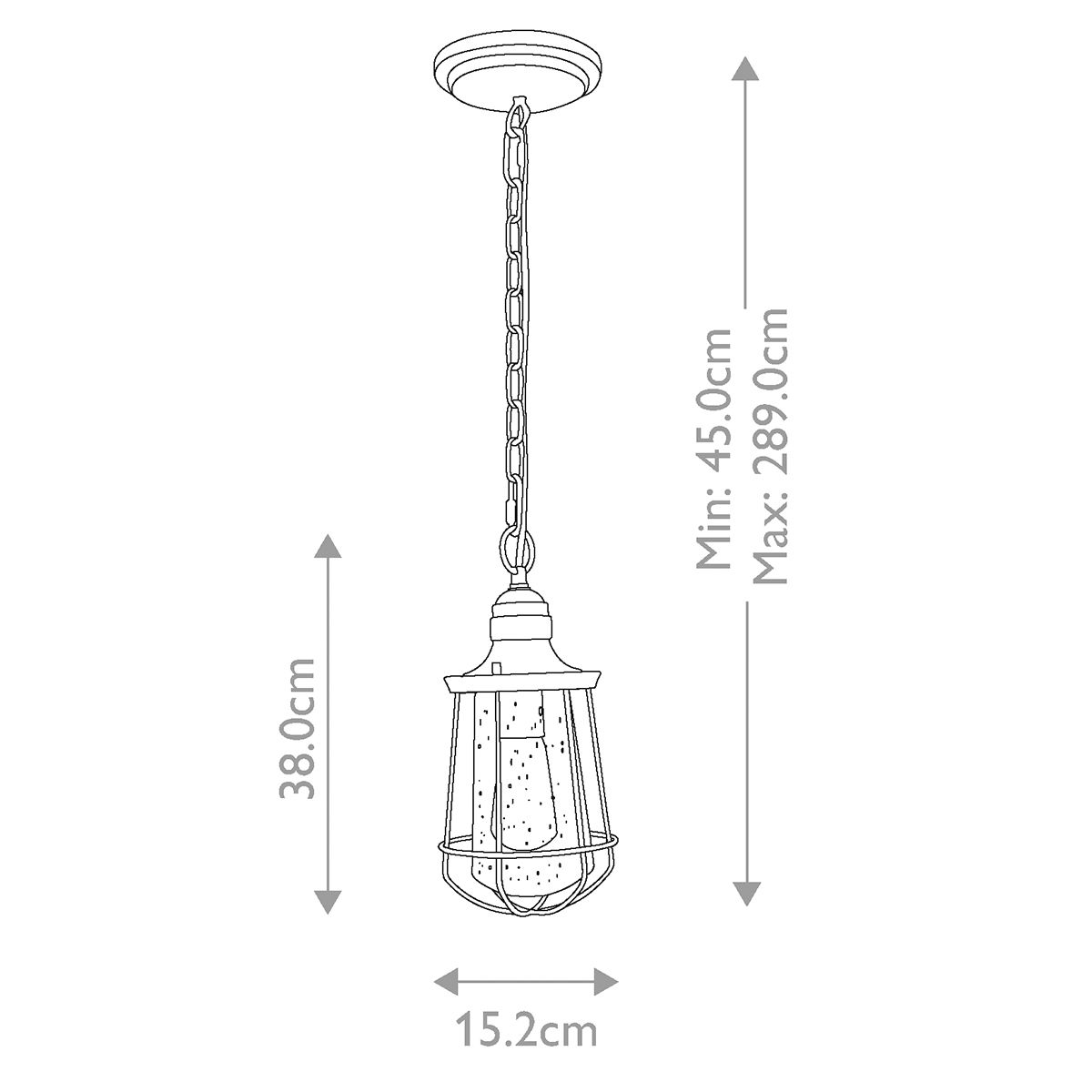 Marine 1 - flammige kleine Kettenlaterne - Western Bronze - Elsteadlighting - QZ - MARINE8 - S