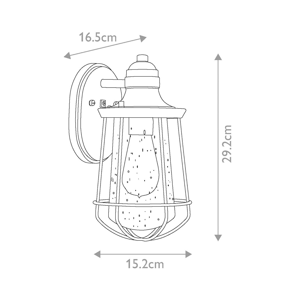Marine 1-flammige kleine Wandlaterne - Western Bronze - Elsteadlighting - leuchtengrosshandel24