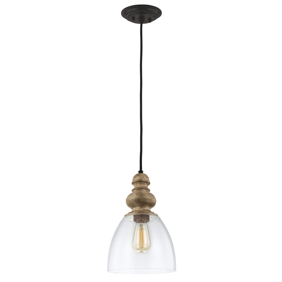 Matrimonio 1-flammige Pendelleuchte - Treibholz / dunkles verwittertes Zink - Elsteadlighting - leuchtengrosshandel24