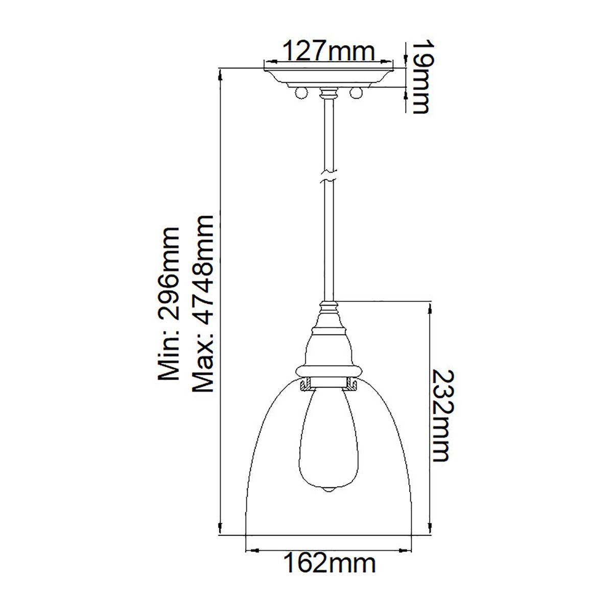 Matrimonio 1-flammige Pendelleuchte - Treibholz / dunkles verwittertes Zink - Elsteadlighting - leuchtengrosshandel24