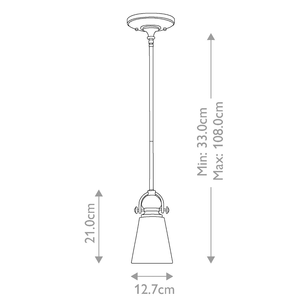 Mayflower 1-flammige Mini-Pendelleuchte - Alte Bronze - Elsteadlighting - leuchtengrosshandel24