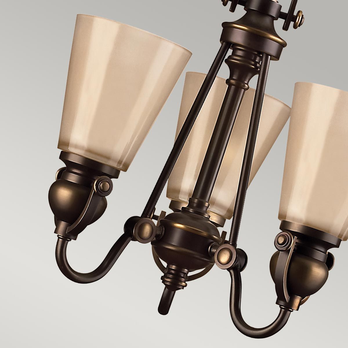 Mayflower Kronleuchter mit 3 Lichtern, alte Bronze - Elsteadlighting - leuchtengrosshandel24