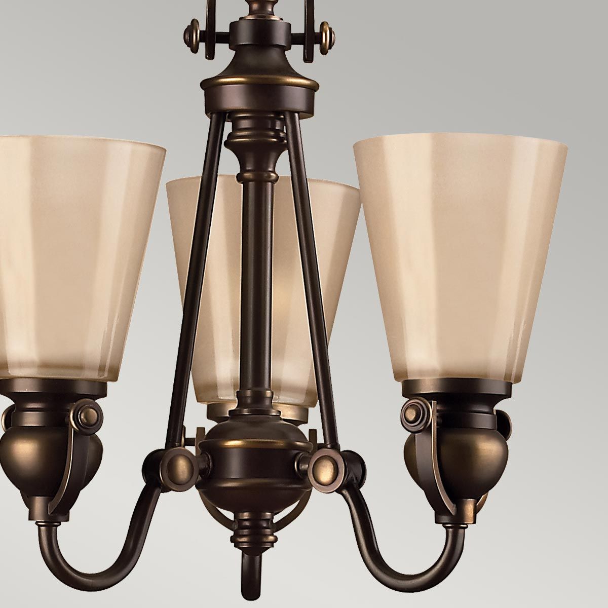 Mayflower Kronleuchter mit 3 Lichtern, alte Bronze - Elsteadlighting - leuchtengrosshandel24