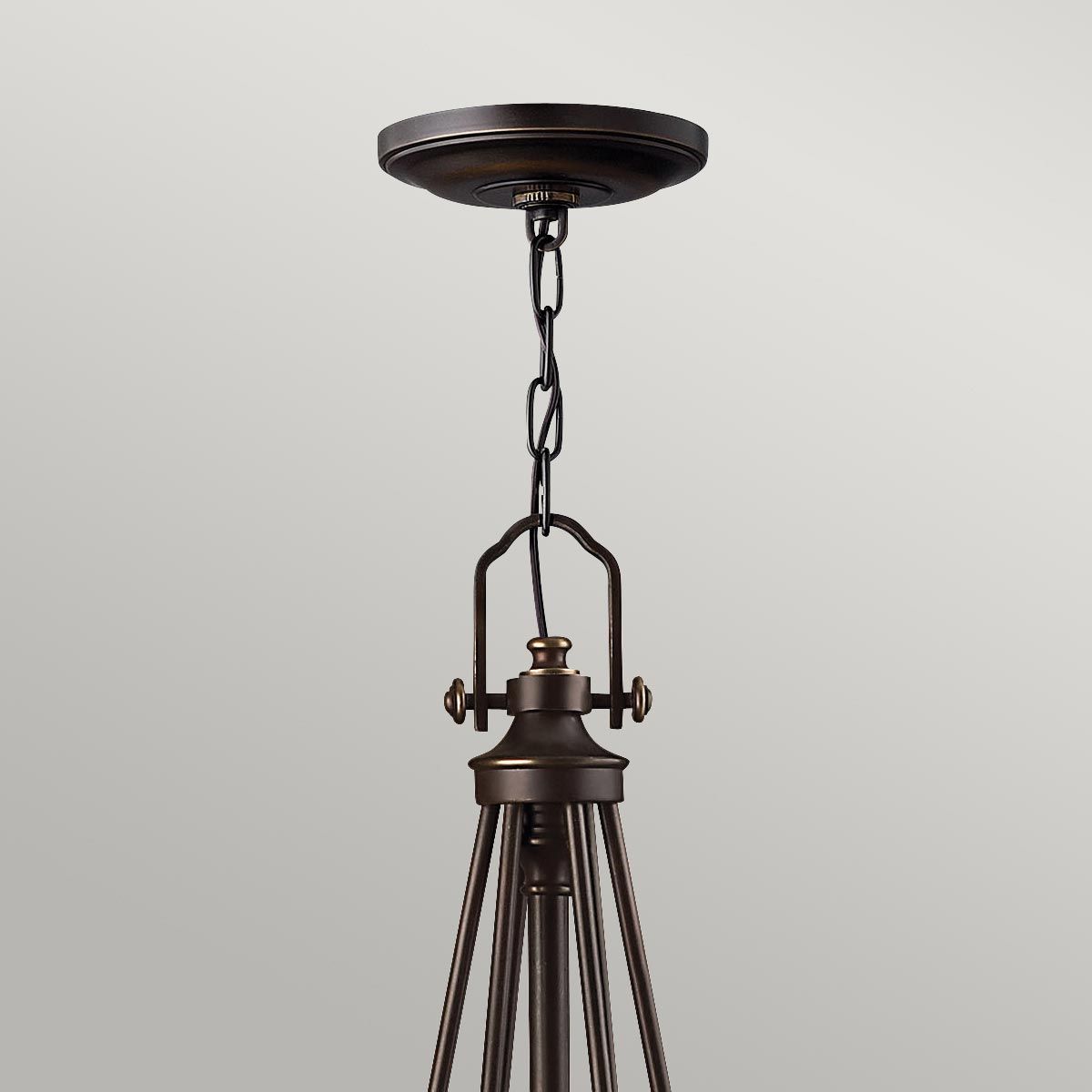 Mayflower Kronleuchter mit 6 Lichtern, alte Bronze - Elsteadlighting - leuchtengrosshandel24