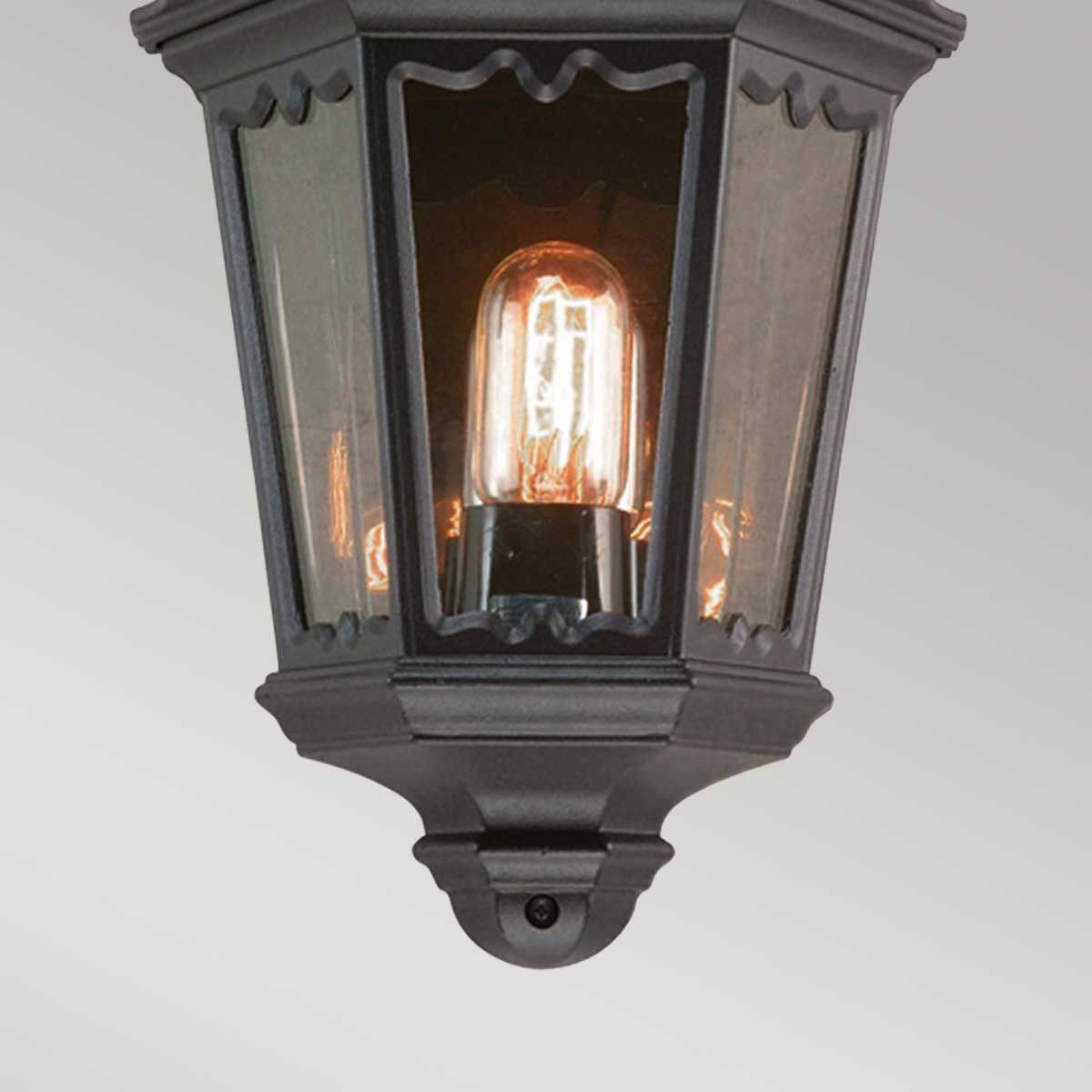 Medstead 1 - flammige Halblaterne - Schwarz - Elsteadlighting - MD7 - BLACK