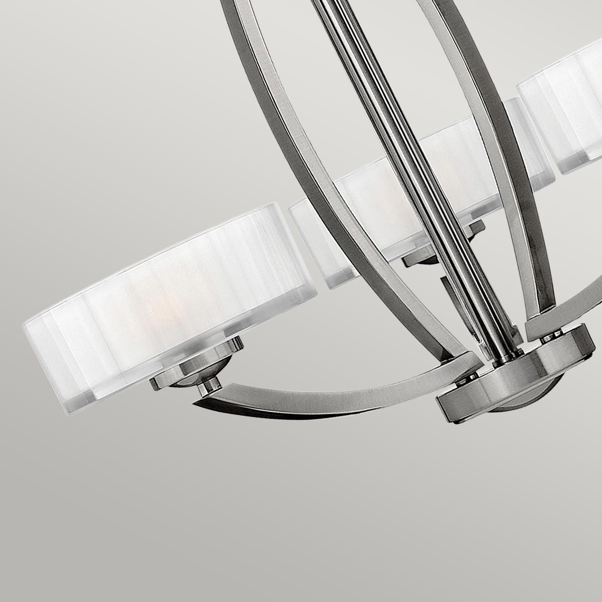 Meridian Kronleuchter mit 3 Lichtern, gebürstetes Nickel - Elsteadlighting - leuchtengrosshandel24