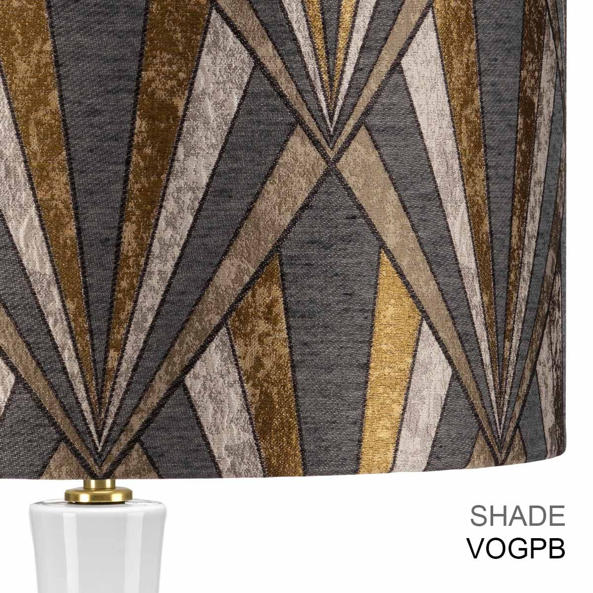 Milo 1-flammige Tischlampe - Gealtertes Messing, Weiß, Grün - Elsteadlighting - leuchtengrosshandel24