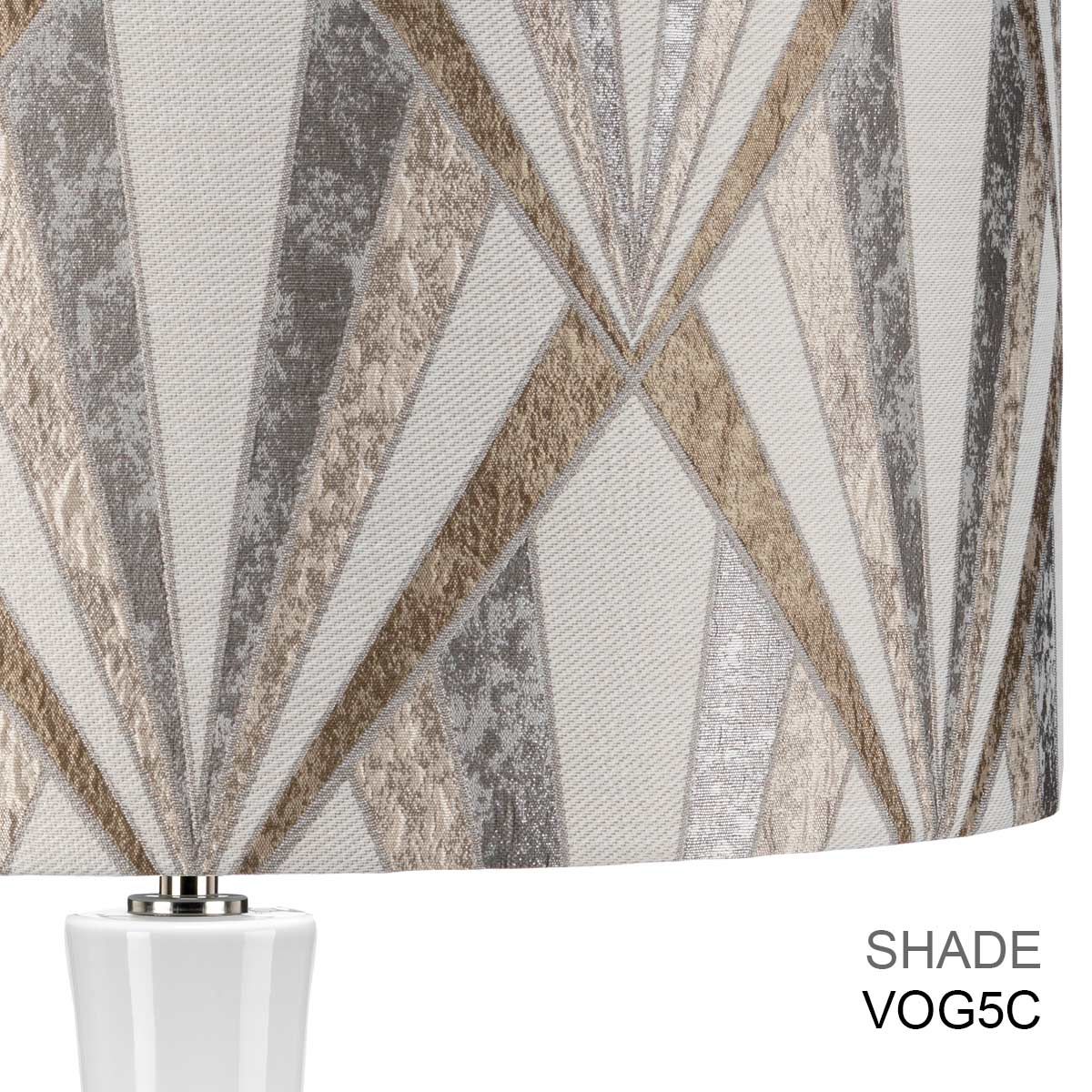 Milo 1-flammige Tischlampe - Poliertes Nickel, Weiß, Silber - Elsteadlighting - leuchtengrosshandel24