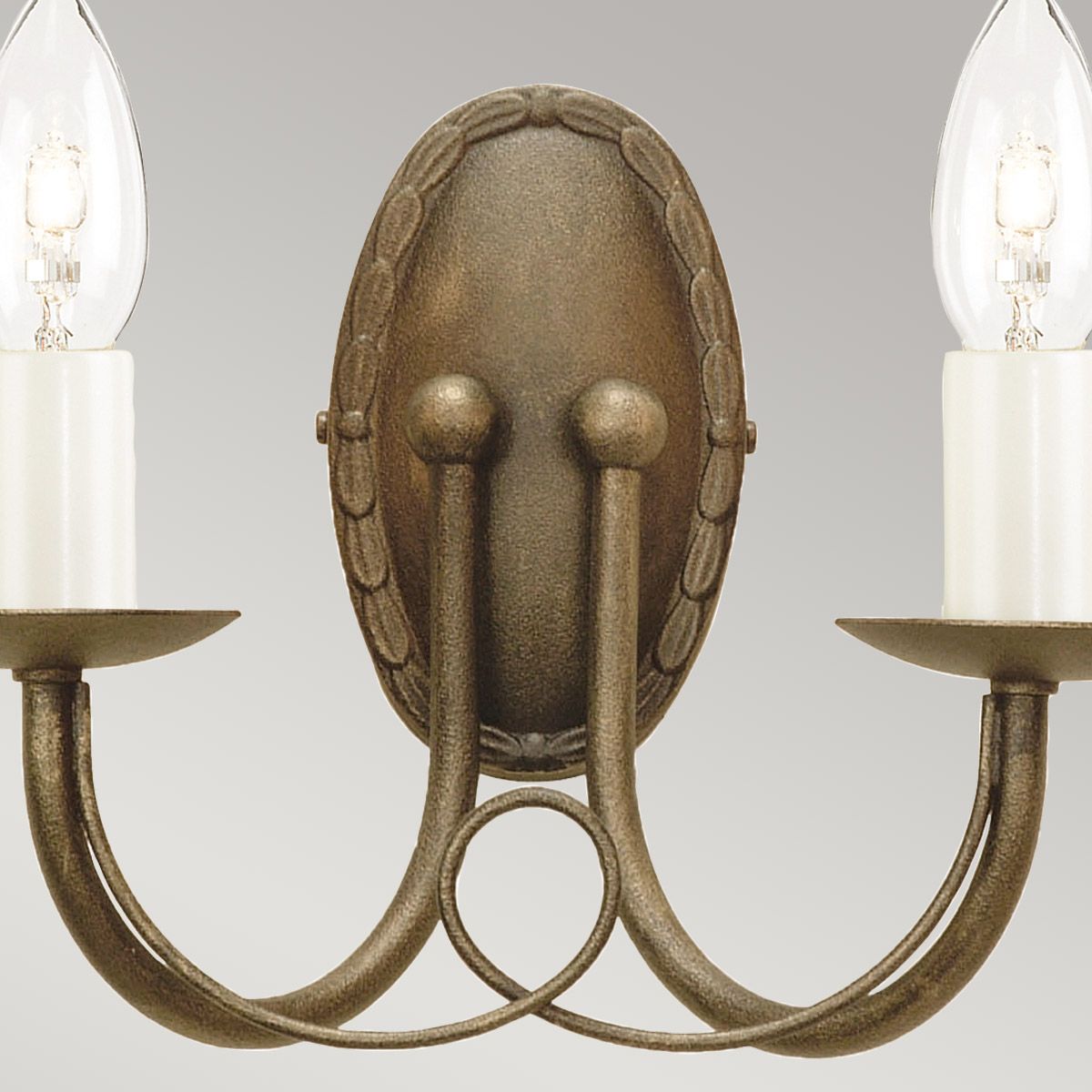 Minster 2-flammige Wandleuchte - Schwarz/Goldpatina - Elsteadlighting - leuchtengrosshandel24