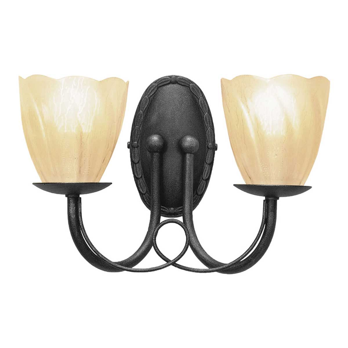 Minster 2-flammige Wandleuchte - Schwarz - Elsteadlighting - leuchtengrosshandel24
