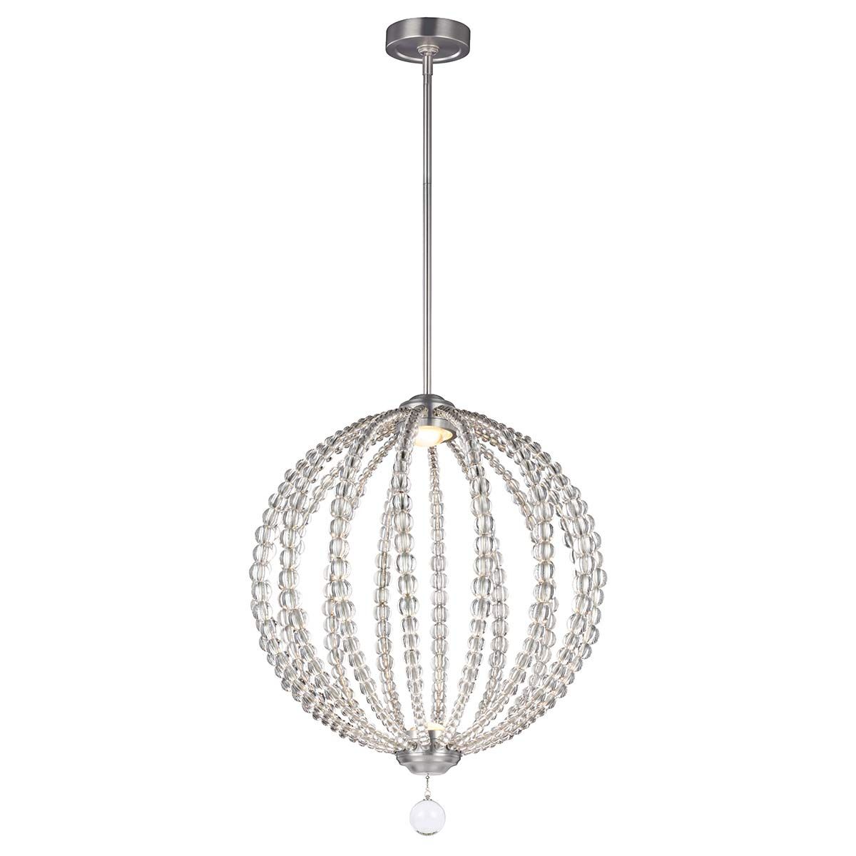 Mittelgroße LED-Pendelleuchte Oberlin - Satiniertes Nickel - Elsteadlighting - leuchtengrosshandel24