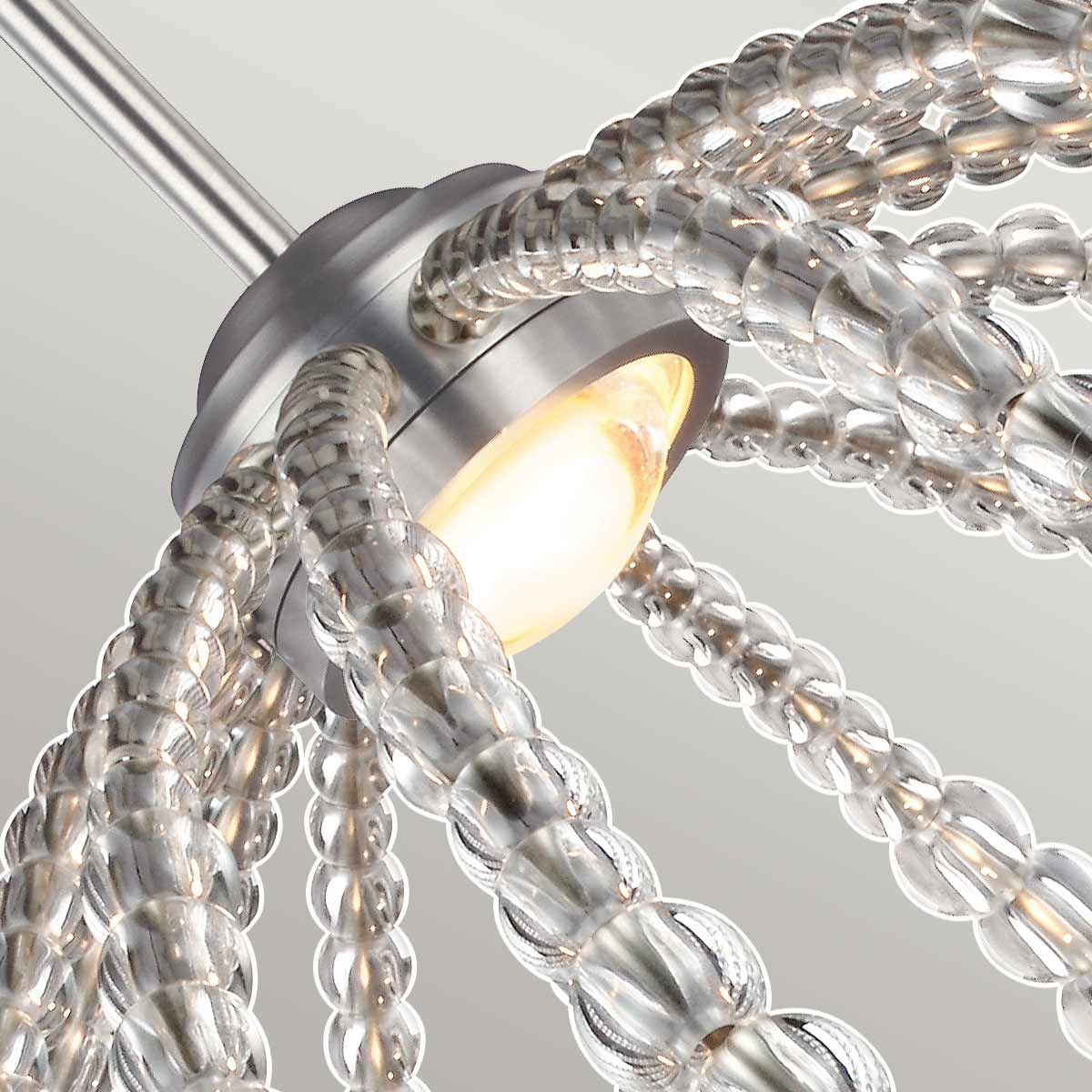 Mittelgroße LED-Pendelleuchte Oberlin - Satiniertes Nickel - Elsteadlighting - leuchtengrosshandel24