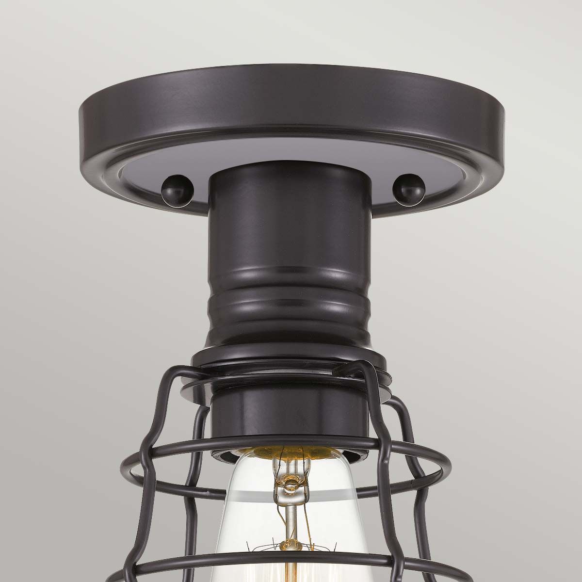 Mixon 1-flammige Halbdeckenleuchte - Palladian Bronze - Elsteadlighting - leuchtengrosshandel24