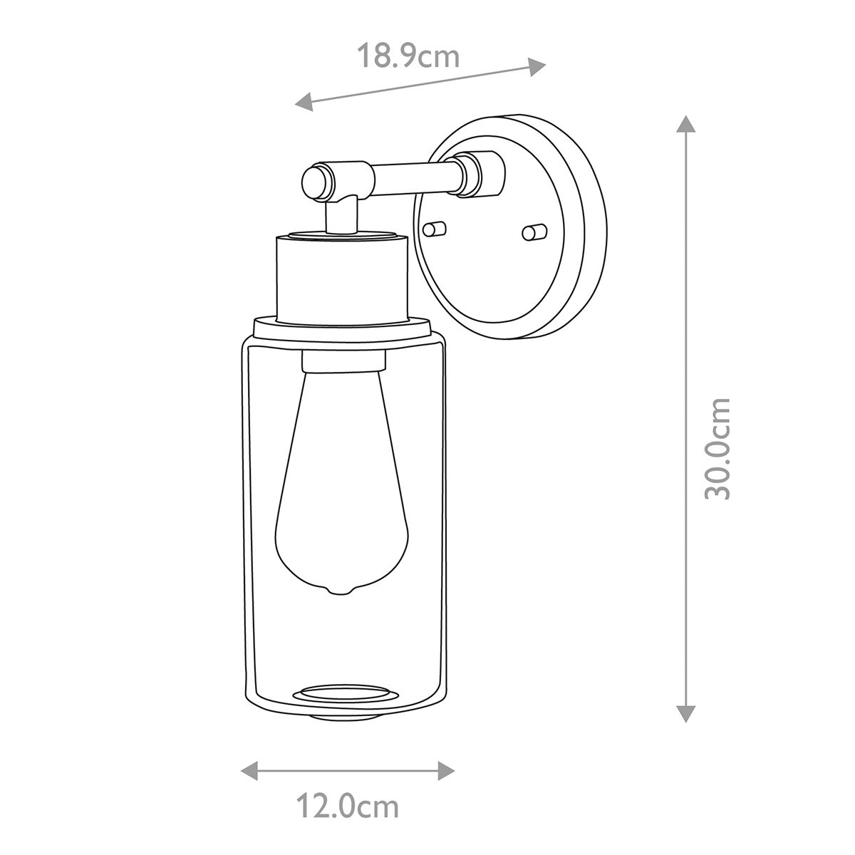 Morvah 1-flammige Wandleuchte - Poliertes Chrom - Elsteadlighting - leuchtengrosshandel24