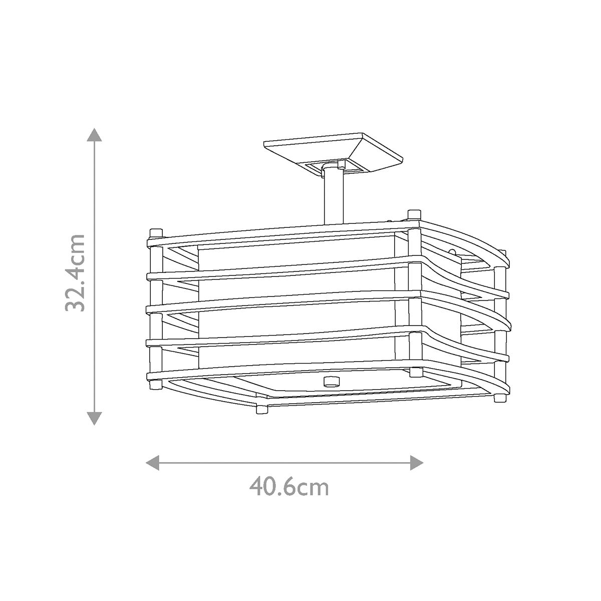 Moxie 2-flammige Halbdeckenleuchte - Cambridge Bronze - Elsteadlighting - leuchtengrosshandel24