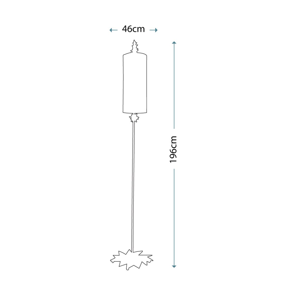 Nettle 1-flammige Stehlampe - Blattgold und Taupe - Elsteadlighting - leuchtengrosshandel24