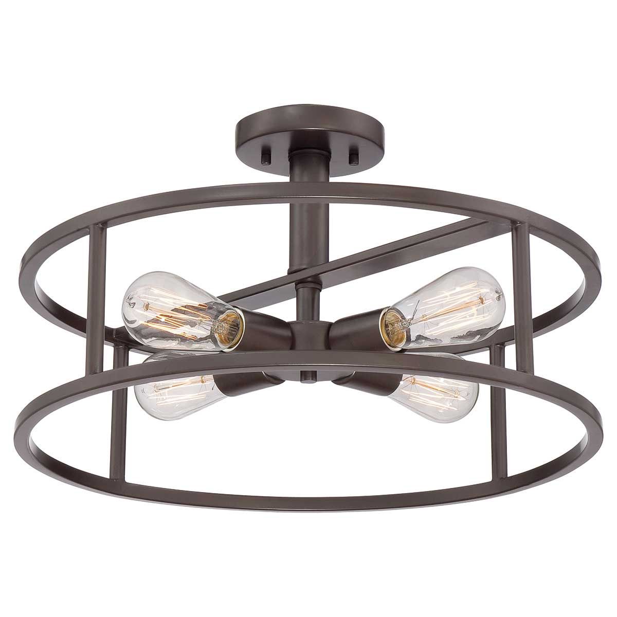 New Harbor 4-flammige Halbdeckenleuchte - Western Bronze - Elsteadlighting - leuchtengrosshandel24