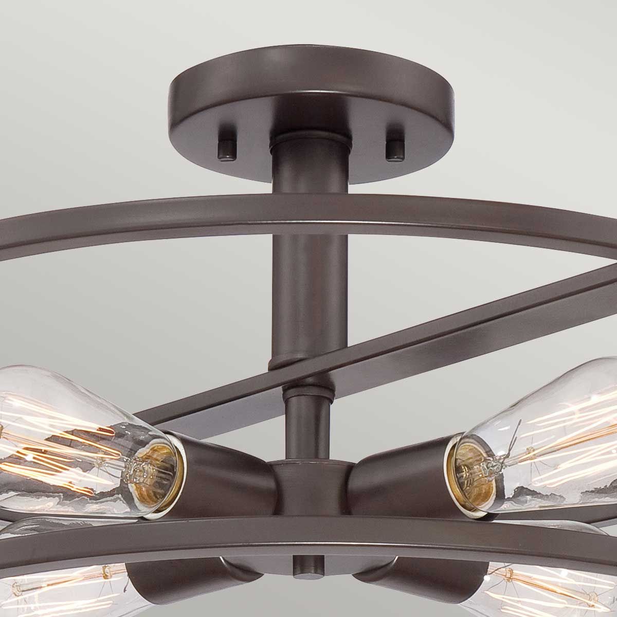 New Harbor 4-flammige Halbdeckenleuchte - Western Bronze - Elsteadlighting - leuchtengrosshandel24