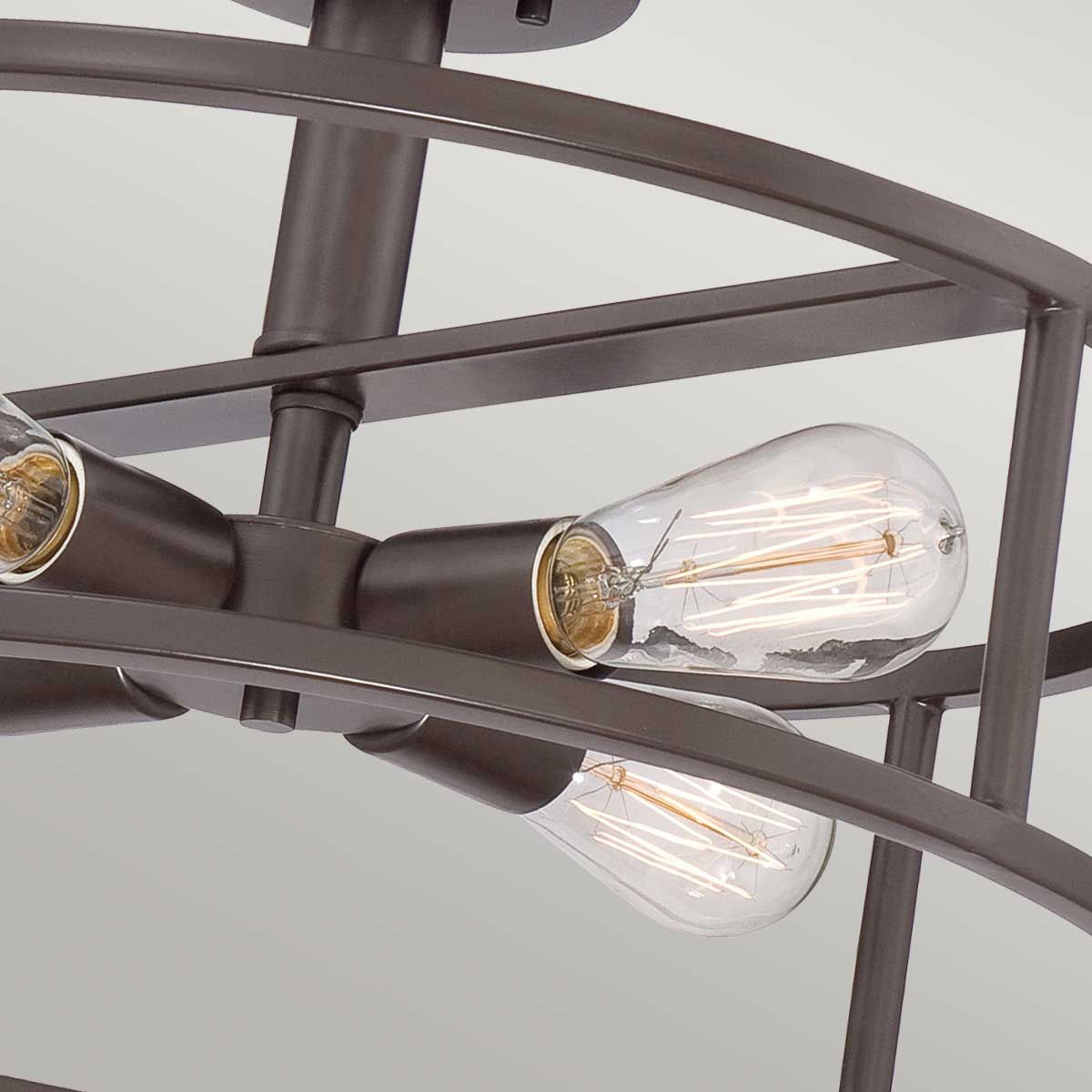 New Harbor 4-flammige Halbdeckenleuchte - Western Bronze - Elsteadlighting - leuchtengrosshandel24
