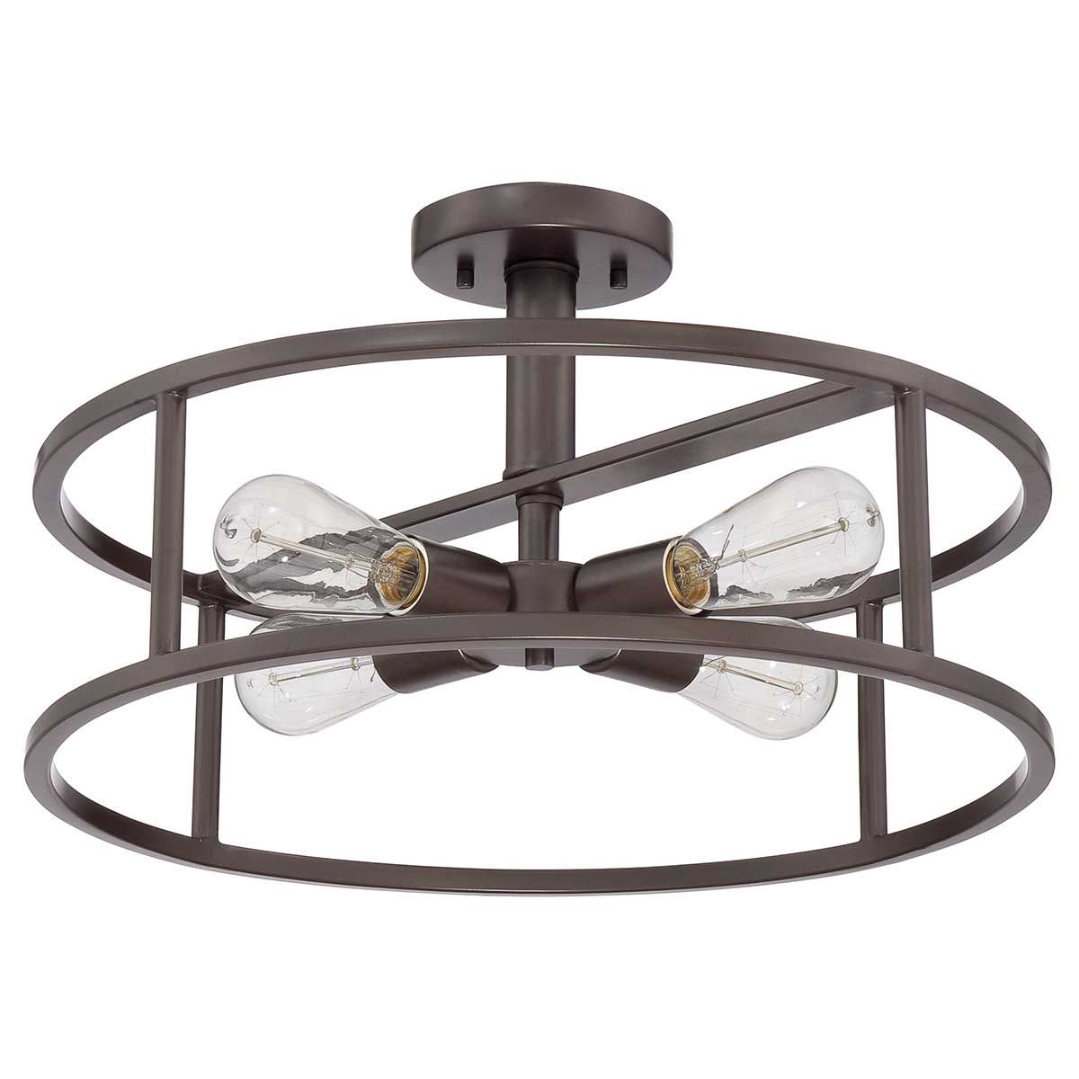 New Harbor 4-flammige Halbdeckenleuchte - Western Bronze - Elsteadlighting - leuchtengrosshandel24
