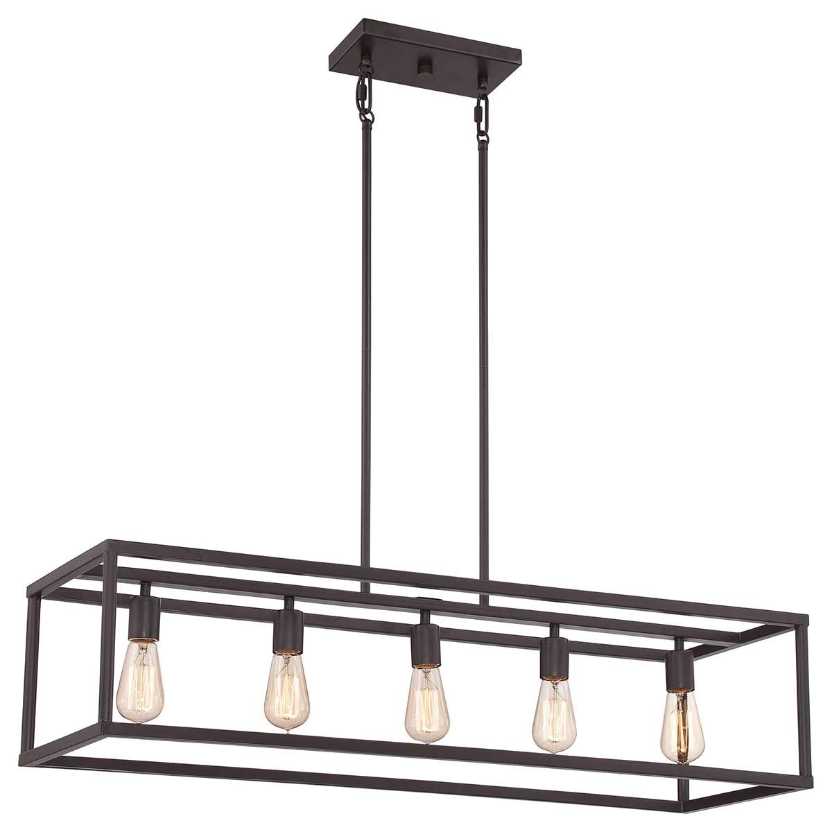 New Harbor 5-flammiger Insel-Kronleuchter - Western-Bronze - Elsteadlighting - leuchtengrosshandel24