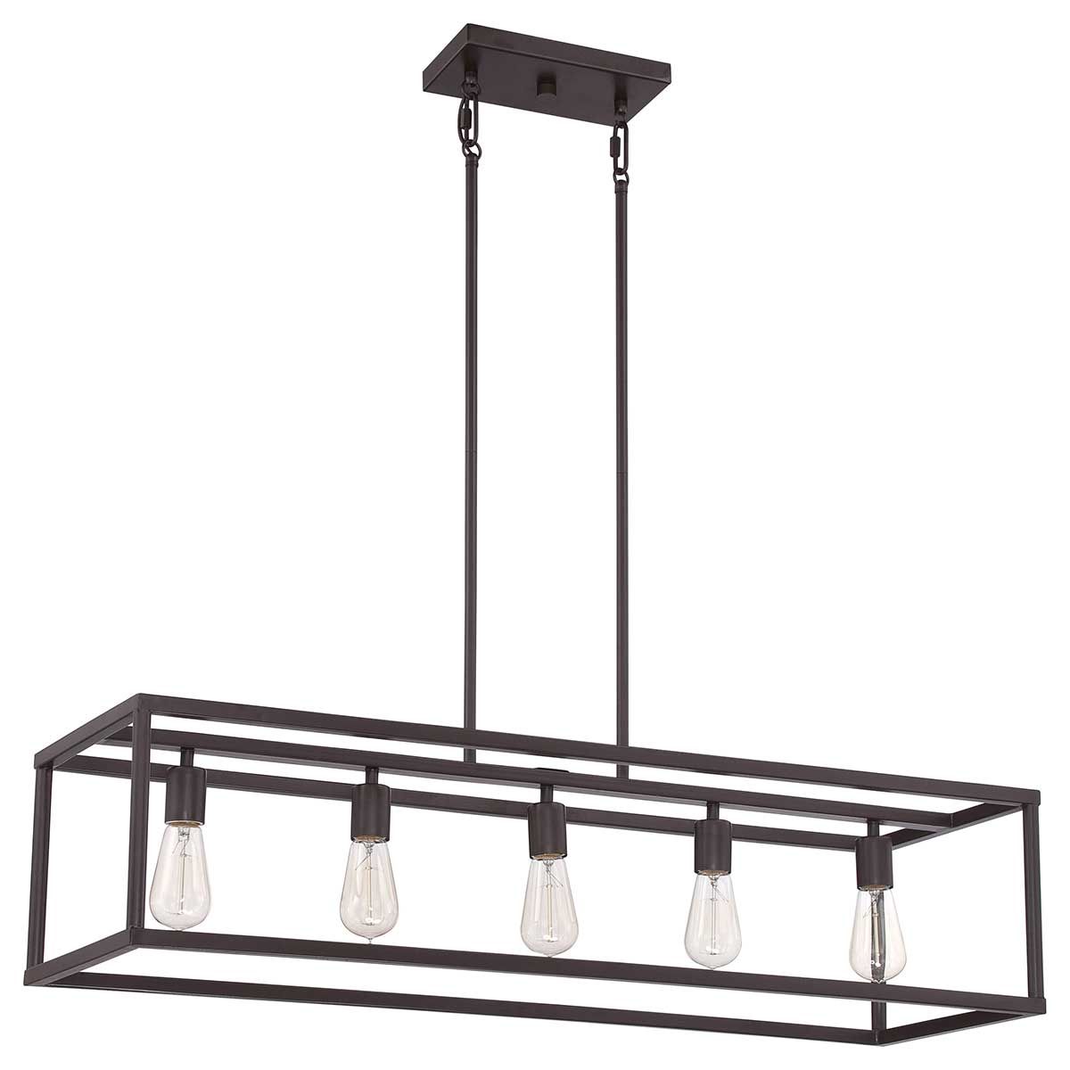 New Harbor 5-flammiger Insel-Kronleuchter - Western-Bronze - Elsteadlighting - leuchtengrosshandel24
