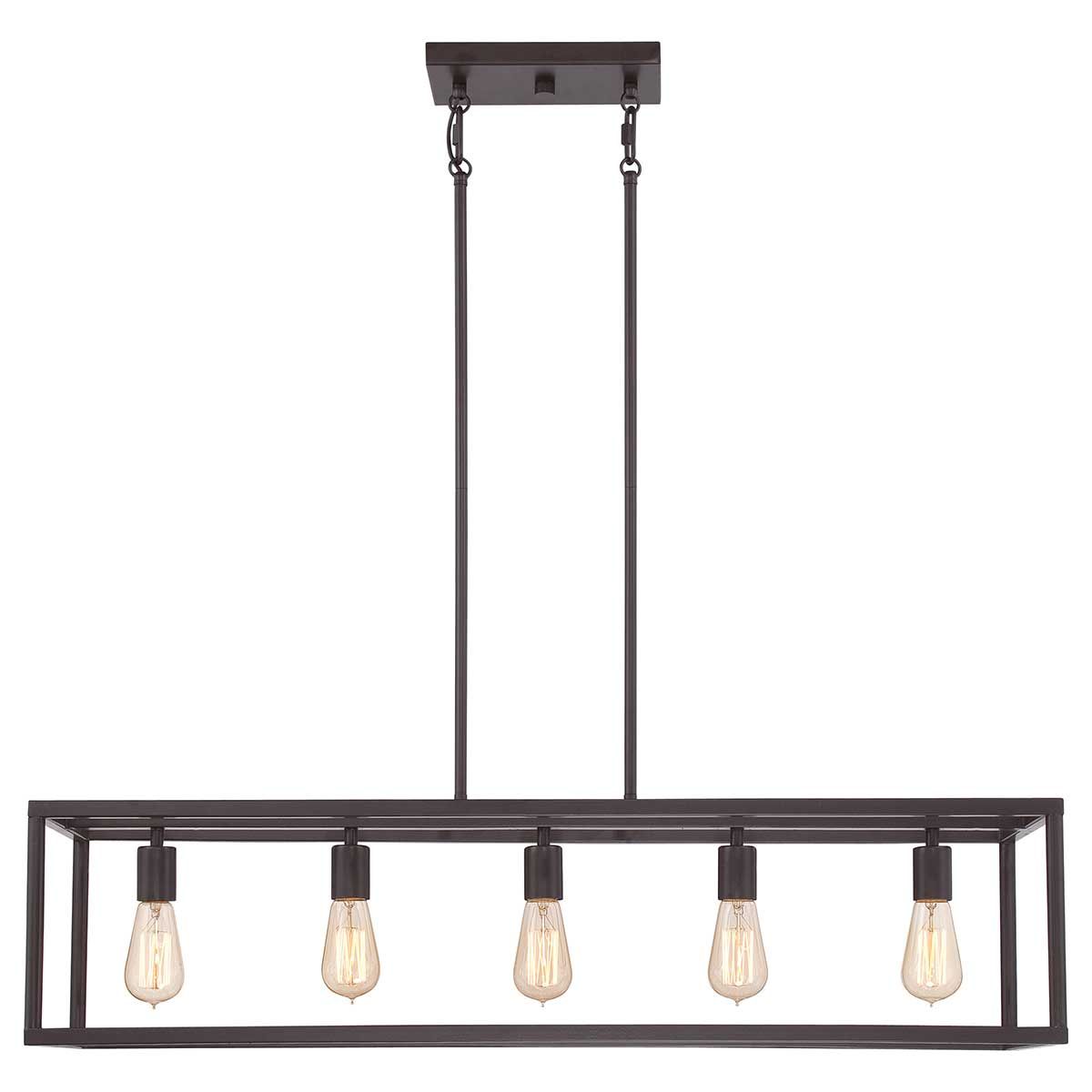 New Harbor 5-flammiger Insel-Kronleuchter - Western-Bronze - Elsteadlighting - leuchtengrosshandel24