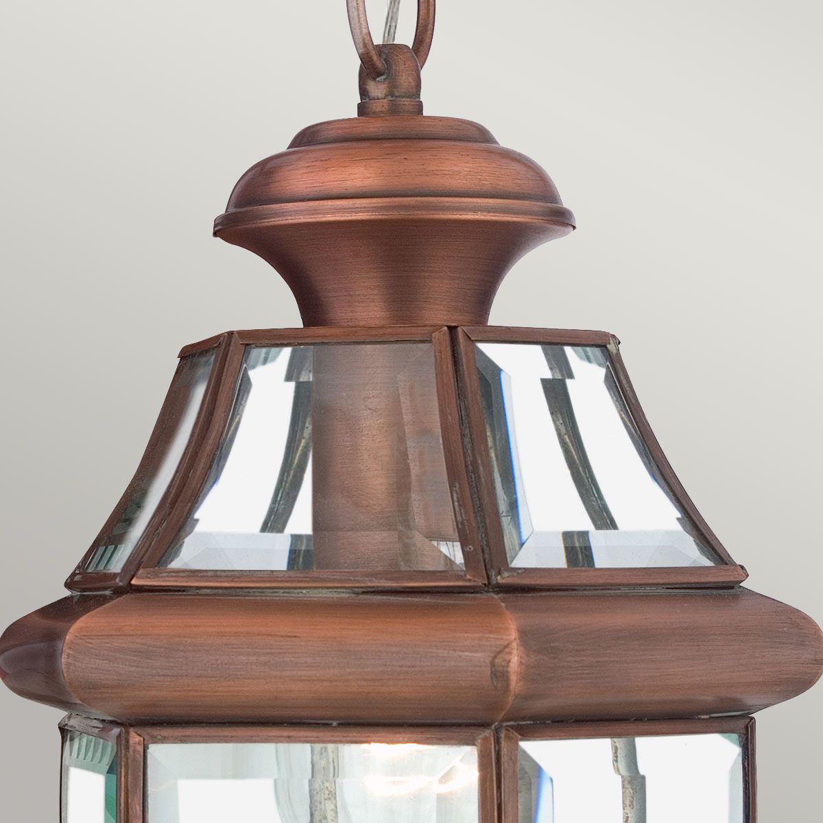 Newbury 1 - flammige mittelgroße Kettenlaterne - Lackiertes gealtertes Kupfer - Elsteadlighting - QZ - NEWBURY8 - M - AC