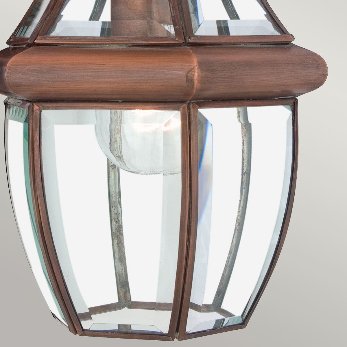 Newbury 1 - flammige mittelgroße Kettenlaterne - Lackiertes gealtertes Kupfer - Elsteadlighting - QZ - NEWBURY8 - M - AC