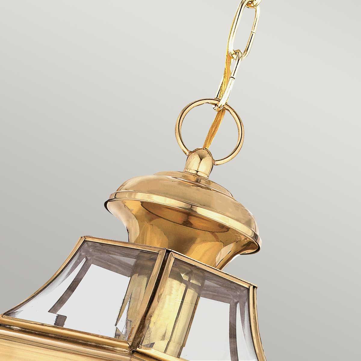 Newbury 1 - flammige mittelgroße Kettenlaterne, lackiertes poliertes Messing - Elsteadlighting - QZ - NEWBURY8 - M - PB