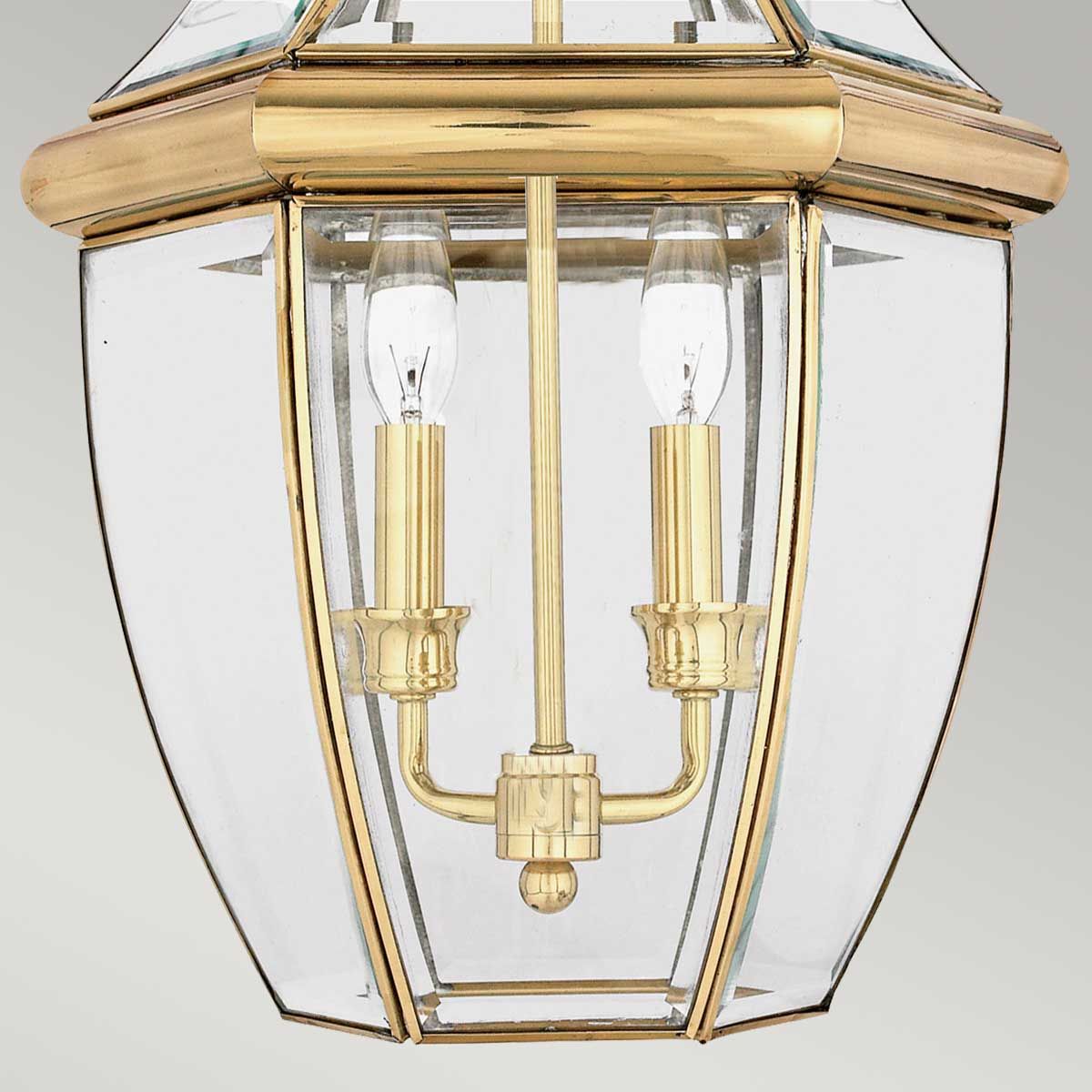Newbury - Große Kettenlaterne mit 2 Lichtern - Lackiertes poliertes Messing - Elsteadlighting - QZ - NEWBURY8 - L - PB